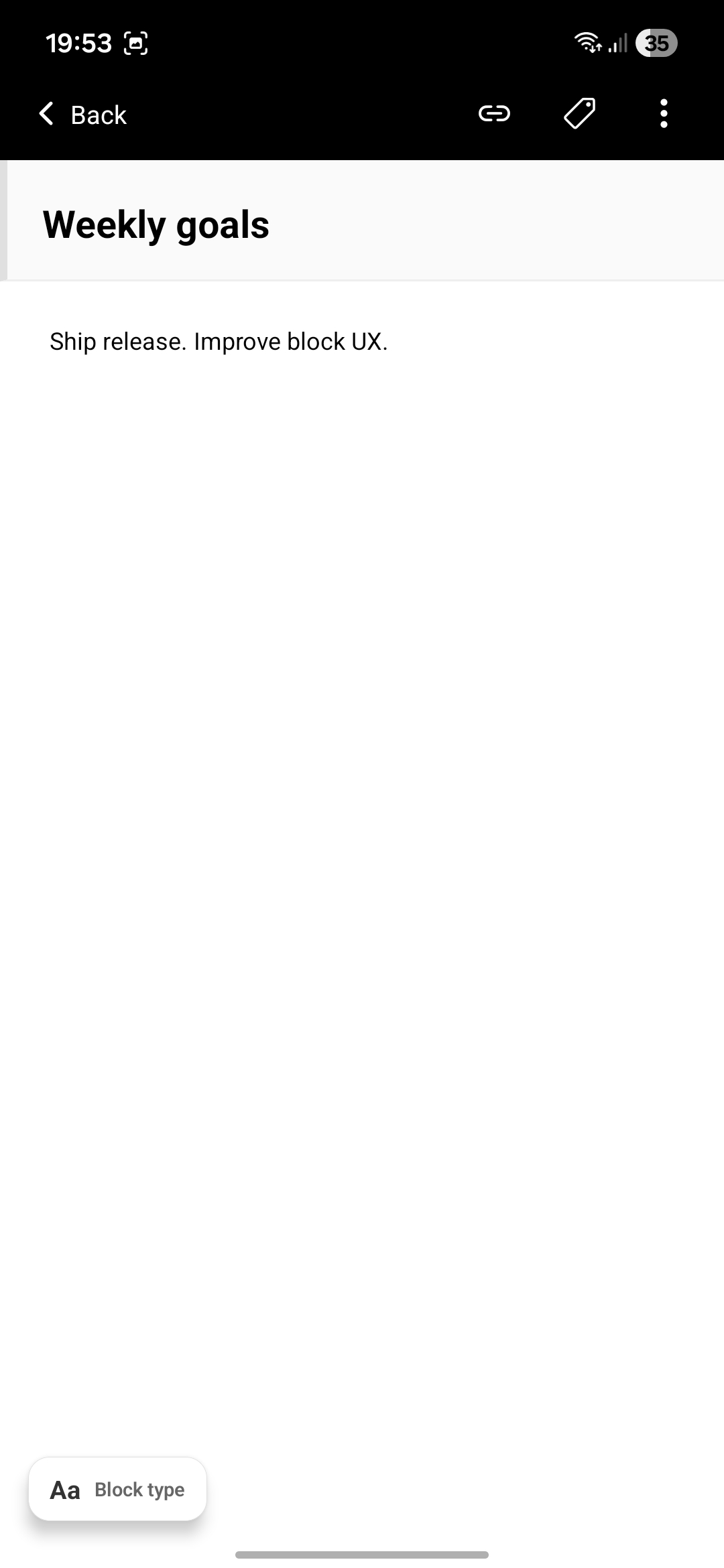 Note with text and audio